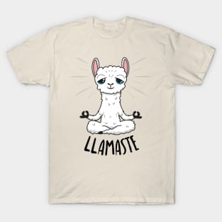 Llamaste - llama - namaste - yoga T-Shirt